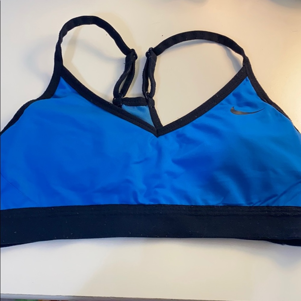 Blue Nike padded bra with mesh good condition!